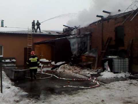 Pożar tartaku w Nowej Wsi Wielkiej