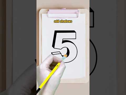 How to Draw 3D Number 5: Easy Step-by-Step Tutorial