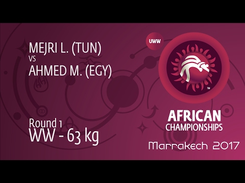 Round 1 WW - 63 kg: L. MEJRI (TUN) df. M. AHMED (EGY) by FALL, 5-3