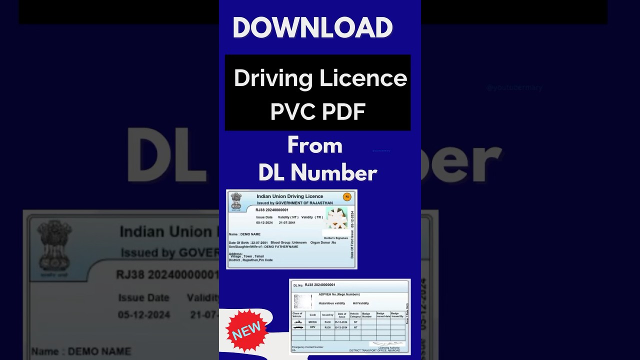 DL PDF Download without OTP | Driving Licence PDF Download without OTP | Driving Licence Download