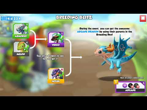 Managed to breed Arcane legendary dragon In dragon Mania legends