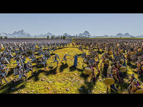 100.000 SPARTANS vs 500.000 EGYPTIAN SPEARMEN - Ultimate Epic Battle Simulator 2 UEBS 2