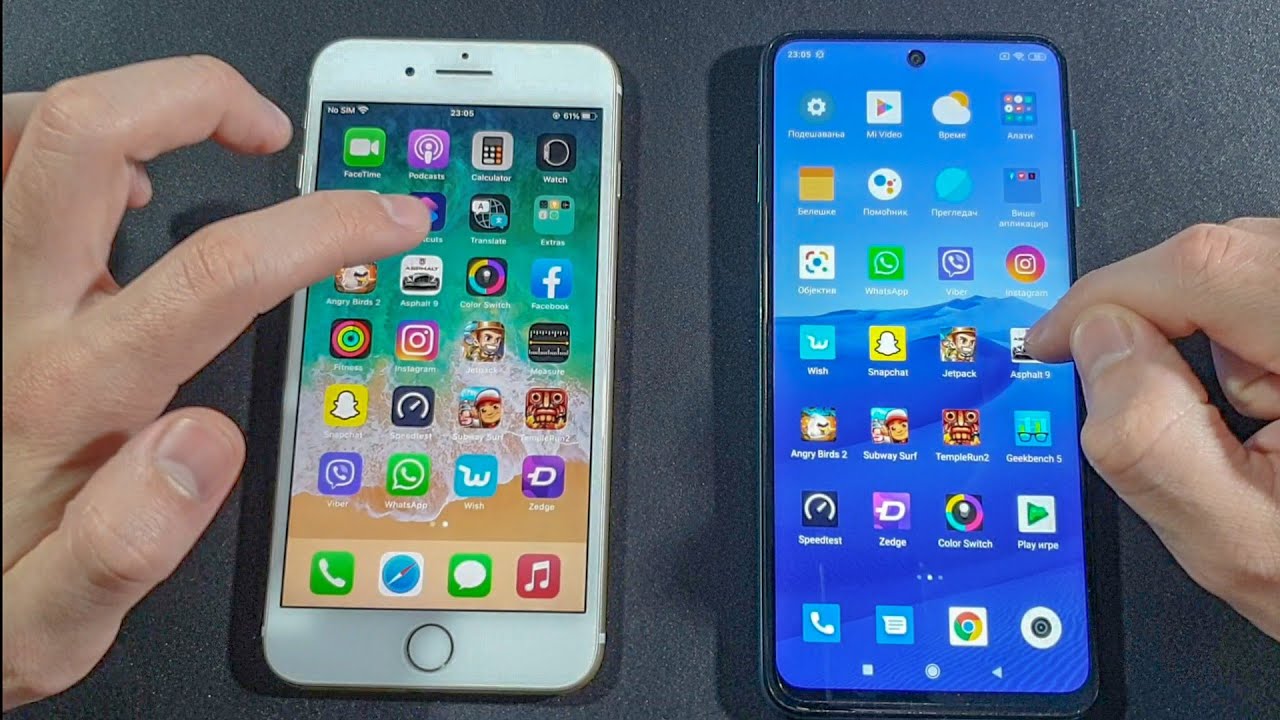Xiaomi Redmi Note 9 Pro vs Iphone 7 Plus Comparison Speed Test