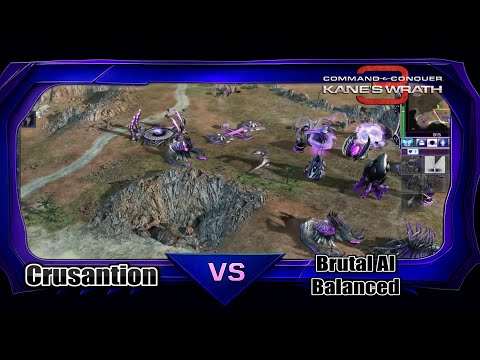 CNC 3 Kane's Wrath Reaper-17 vs Brutal AI - Balanced (Black Hand)