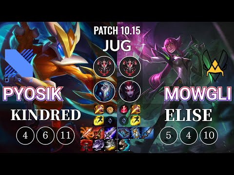 DRX Pyosik Kindred vs VIT Mowgli Elise Jungle - KR Patch 10.15
