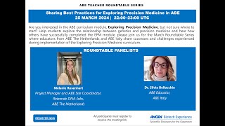 March 2024 Teacher Roundtable - Sharing Best Practices for Exploring Precision Medicine in ABE