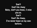 Don't Go Away- BY2 Lyrics 