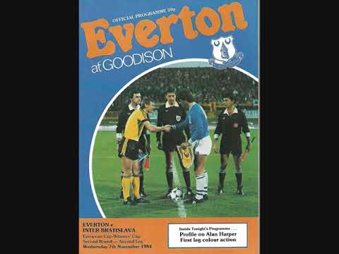 1984 - 85 SEASON  ECWC 2nd RD  EVERTON  v  INTER BRATISLAVA