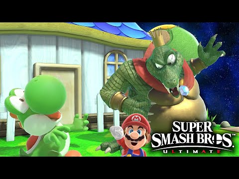 Super Smash Bros Ultimate Yoshi vs Ridley vs King K Rool in Mario Galaxy