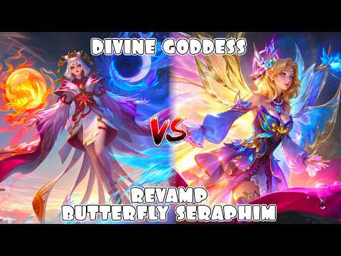Lunox Divine Goddess VS Revamp Butterfly Seraphim Skin Comparison