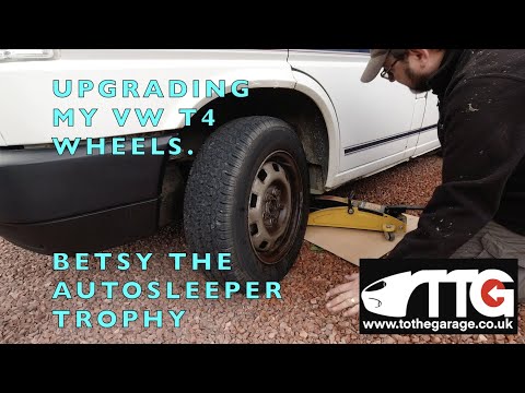 FITTING ALLOY WHEELS ON BETSY THE VW T4 AUTOSLEEPER CAMPER