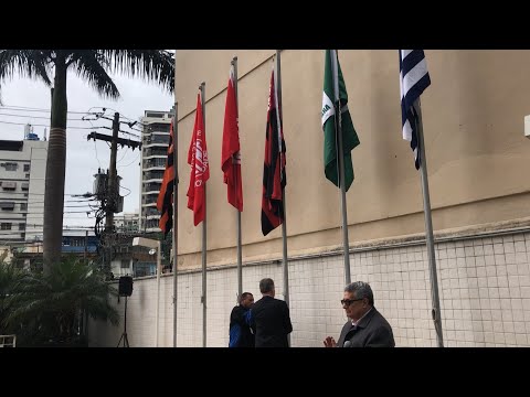 Filiados campeões hasteiam suas bandeiras da FERJ