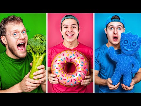 Eating ONE COLOR Food For 100 Hours!