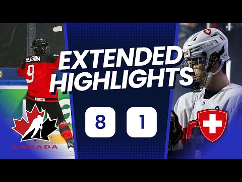 Canada vs Switzerland EXTENDED Highlights | 2024 IIHF U18 World Championship