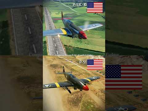 U.S.A P-51C-10 vs U.S.A P-51 Shooting Comparison #warthunder