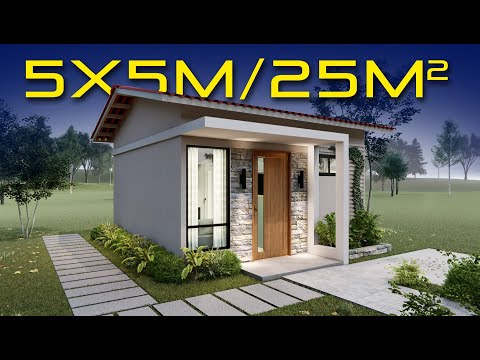 🏡 Hausplan 5x5 / Günstiges Haus / kleiner und schöner Hausentwurf 😍