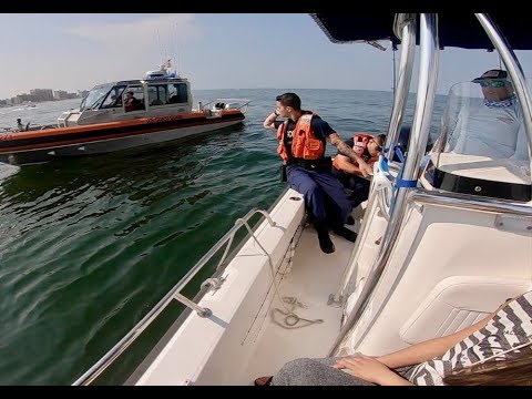 BOARDED BY THE COAST GUARD while Fishing too close to the Beach!