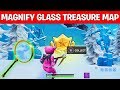 "SEARCH WHERE THE MAGNIFYING GLASS SITS ON THE TREASURE MAP LOADING SCREEN" LOCATION FORTNITE WEEK 3