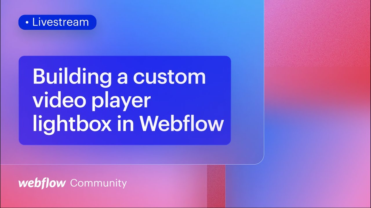 How to create a slick video player lightbox similar to SpaceX