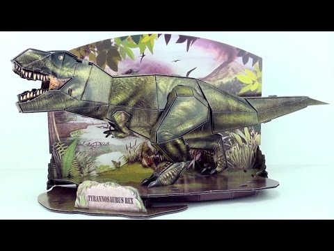 Tyrannosaurus DINO 3D Puzzle  - Dinosaur model of T-Rex 3D  - Build a Tyrannosaurus for kids