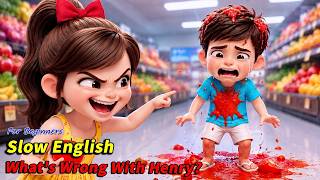 Lily Made Henry Cry... But What Did She Do 😭🍅 | Slow English Listening Story (A2 Level)
