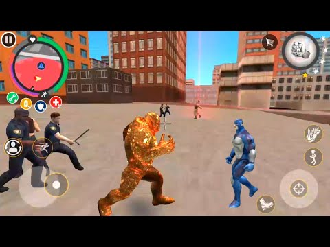 Rope hero vice town new version | Mutant giant bike madman joe fighting all city | Android gameplay