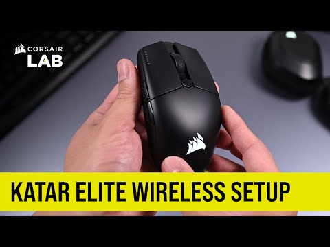 Corsair | Pelė žaidimams | KATAR ELITE | su laidu/wireless | Juodas video