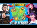 THE 4 CORNER ALL MYTHIC CHALLENGE! ft. Ninja, Tim, Courage (Fortnite Battle Royale Season 2)