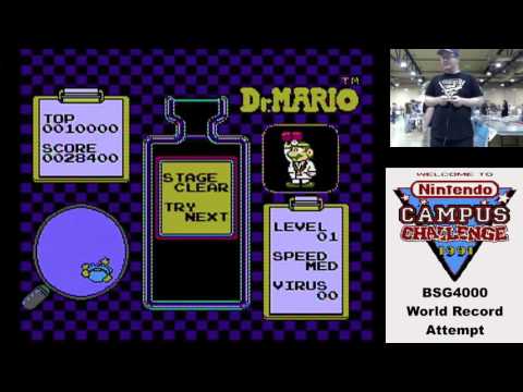 Nintendo Campus Challenge 1991 World Record run 11,765,000