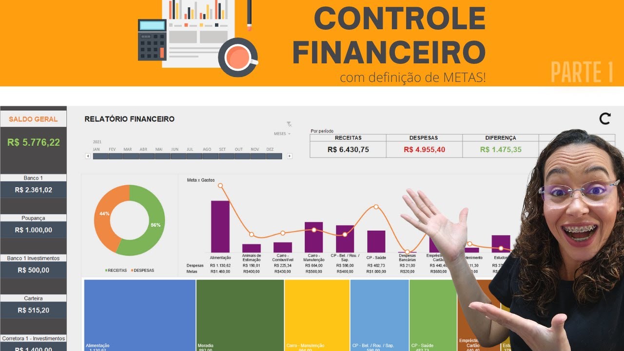 Planilha Controle Financeiro com Metas! - Parte 1
