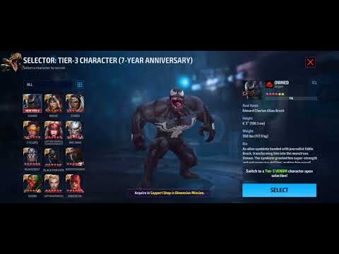 Selecting Tier 3 & Premium tier 2 character | Marvel future fight |