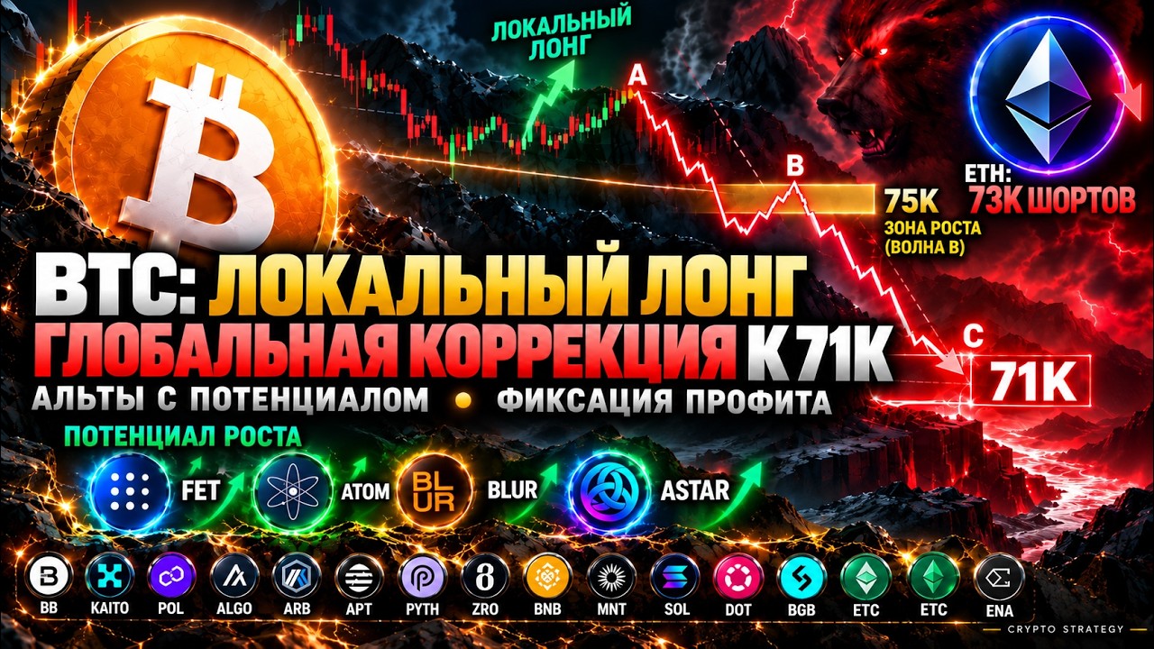 БИТКОИН: ЛОНГ ИЛИ ЛОВУШКА? | АЛЬТЫ С ПОТЕНЦИАЛОМ И МОЯ РЕБАЛАНСИРОВКА
