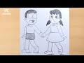 How to draw nobita shizuka pencildrawing || Doremon character