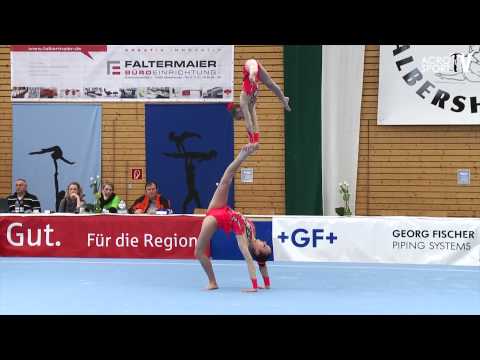 Acro Cup Albershausen 2013 Womens Pair Juniors 2 Balance Ekaterinenburg Russia Balantsova Kuznetsova