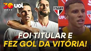 GUSTAVO SANTANA É TITULAR E GARANTE VITÓRIA DO SÃO PAULO: 'É UMA HONRA DISPUTAR VAGA COM CALLERI'