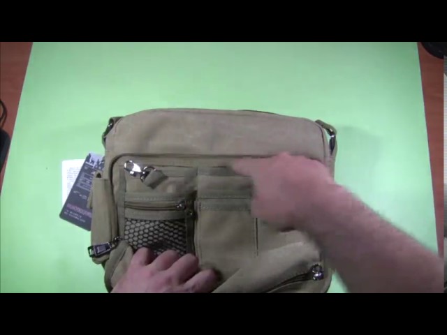 Vídeo relacionado con DAINAOTM Bolsa de lona casual Hobo bandolera para mujeres y hombres, bolso grande de mensajero, bolsa de mensajero, viaje y trabajo, 1-verde militar, Large