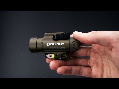 Olight Baldr Pro Desert Tan 1350 Lumen LED with Green Laser