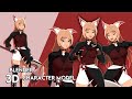 Blender Anime Fox Girl 3D Character Model