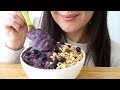 ASMR Eating Sounds Blueberry Nice Cream No Talking