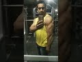 triceps posing after work out