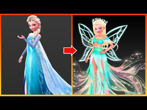 Frozen: Elsa Frozen Glow Up - Disney Princesses Transformation
