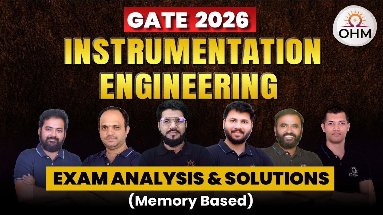 GATE 2026 Exam Analysis | GATE Instrumentation Engineering Detailed Solutions | 7 FEB 2026