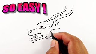 How to draw a dragon head | Easy Drawings