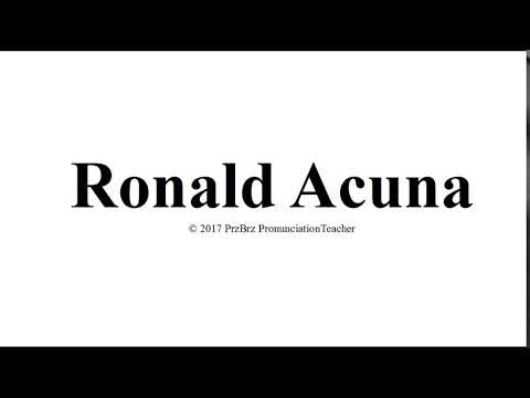 RONALD ACUNA pronunciation 🔥