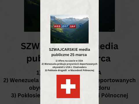 Szwajcarskie media publiczne 25 marca