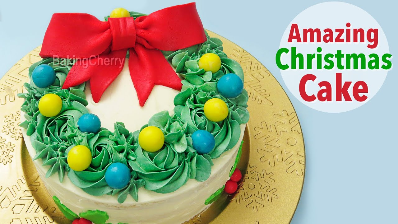 Amazing Christmas Cake Recipe | Christmas Cake Decorating Idea | Yummy Holiday Cake