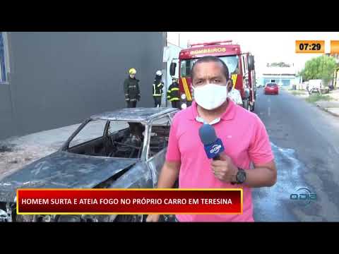 Jovem ateia fogo no próprio carro em surto após desentendimento com o pai 29 09 2020