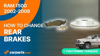 How to replace the Rear Brakes 2002 - 2008 Dodge RAM 1500 🚗