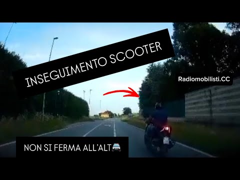 Scooter doesn't stop at the stop, Radiomobile pursuit!