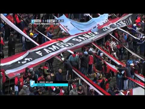 Gol de Mellado. Chacarita 3 - Guaraní 0. Fecha 35. B Nacional 2015. FPT